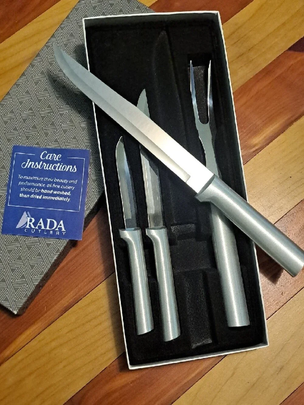 Rada Cutlery 4-Piece Stainless Steel Carving Set - Silver